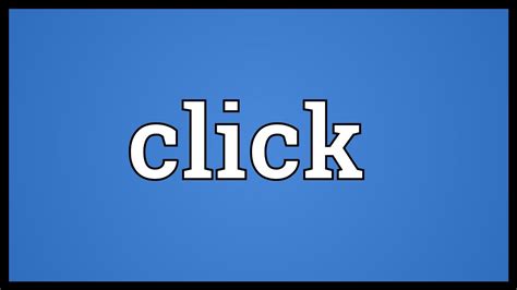 click meaning.